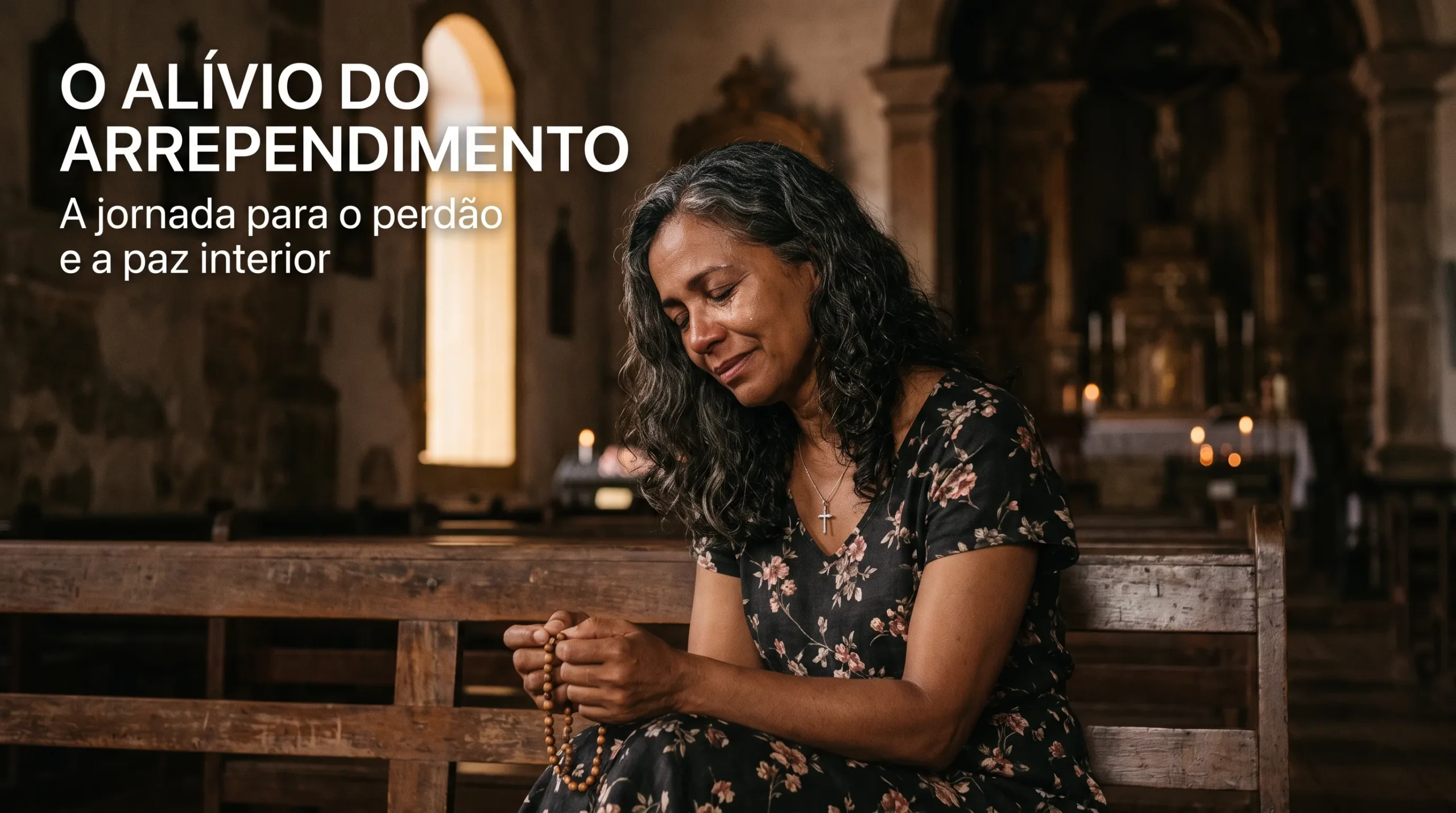 pessoa em atitude de confissão e arrependimento representando a primeira oração poderosa da Bíblia