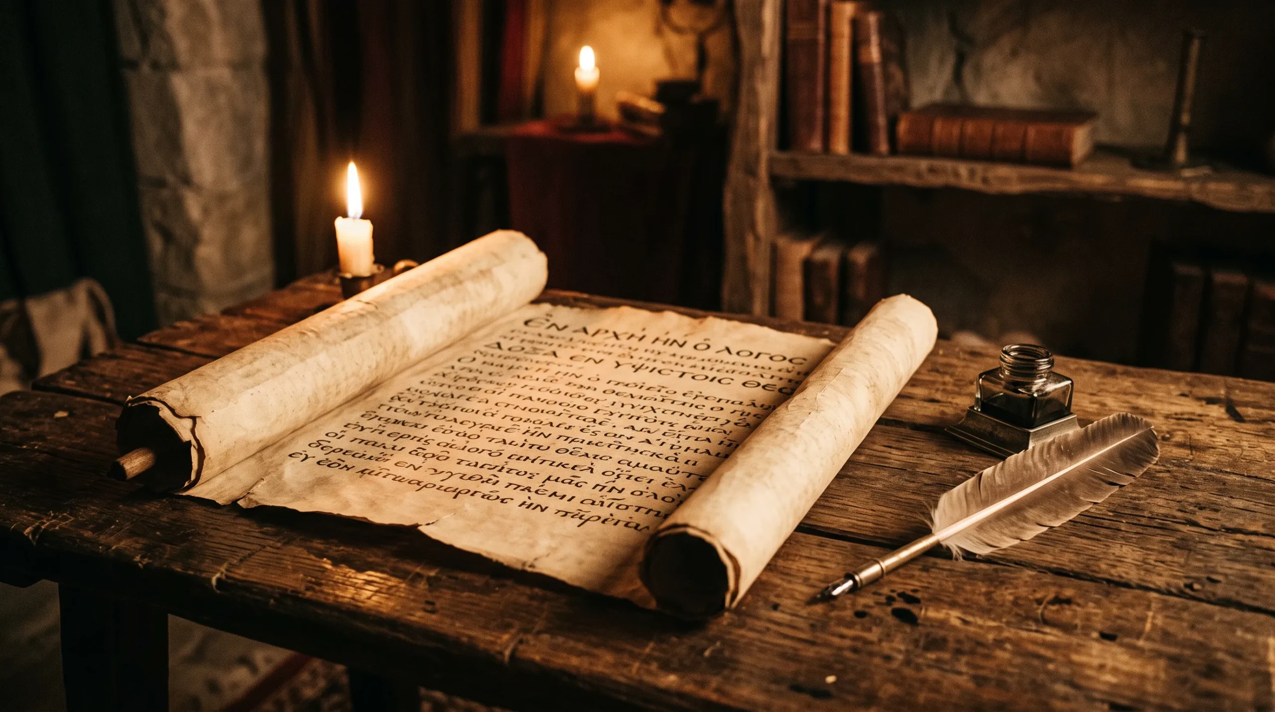 1 Coríntios 7:5 e o Amor no Casamento: o que Paulo Realmente Ensina manuscrito antigo representando o contexto histórico da carta de Paulo aos Coríntios e o ensino de 1 Coríntios 7:5